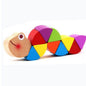 Montessori Educational Wooden Toys Colorful Caterpillars Kid Finger Dexterity Exercises Creature Developmental Blocks