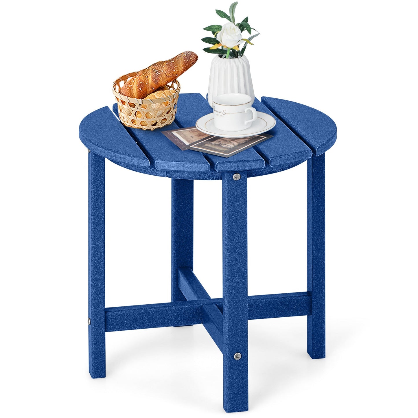 18 Inch Round Weather-Resistant Adirondack Side Table