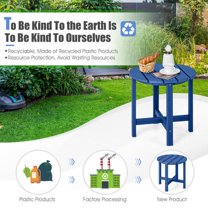 18 Inch Round Weather-Resistant Adirondack Side Table
