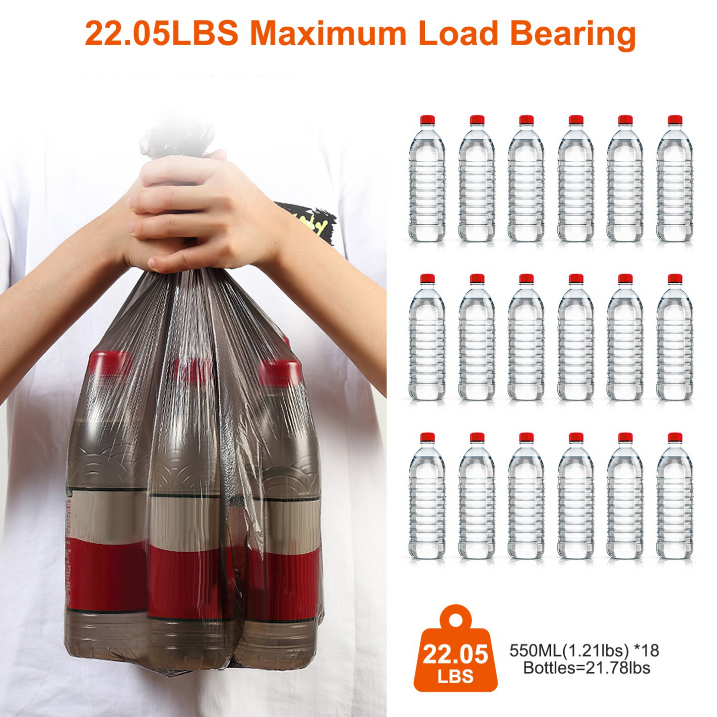 4 Rolls Black Garbage Bags 6.18 Gallons Unscented Disposable Trash Bags Portable Leak Resistant Trash Can Liners for Bathroom Office Kitchen Bedroom C