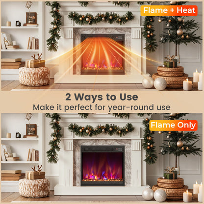 18/23/26 Inch 1500W Electric Fireplace Insert with Remote Control