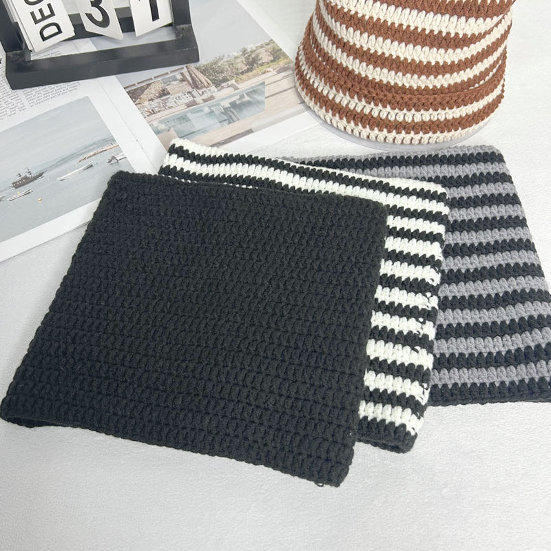 Simple Striped Casual Wool Hat