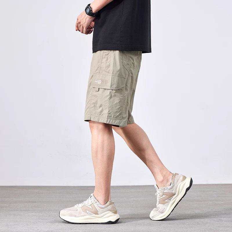 Cropped Pants American-style Streetwear Quick-drying Mid-length Trousers