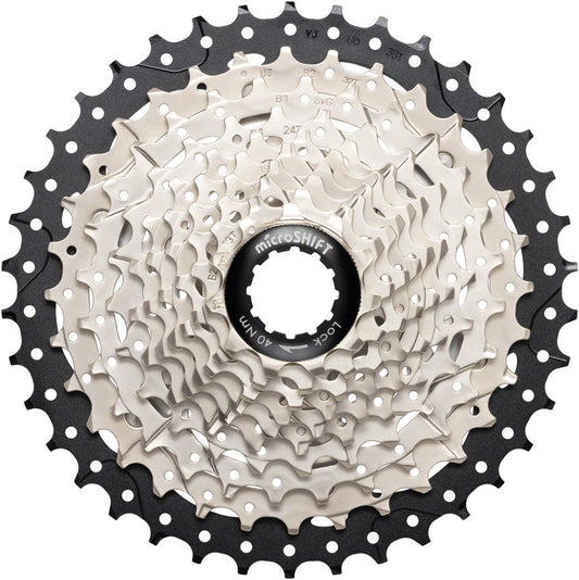 microSHIFT Sword Cassette - 10-Speed 11-38t Alloy Spider Satin Nickel