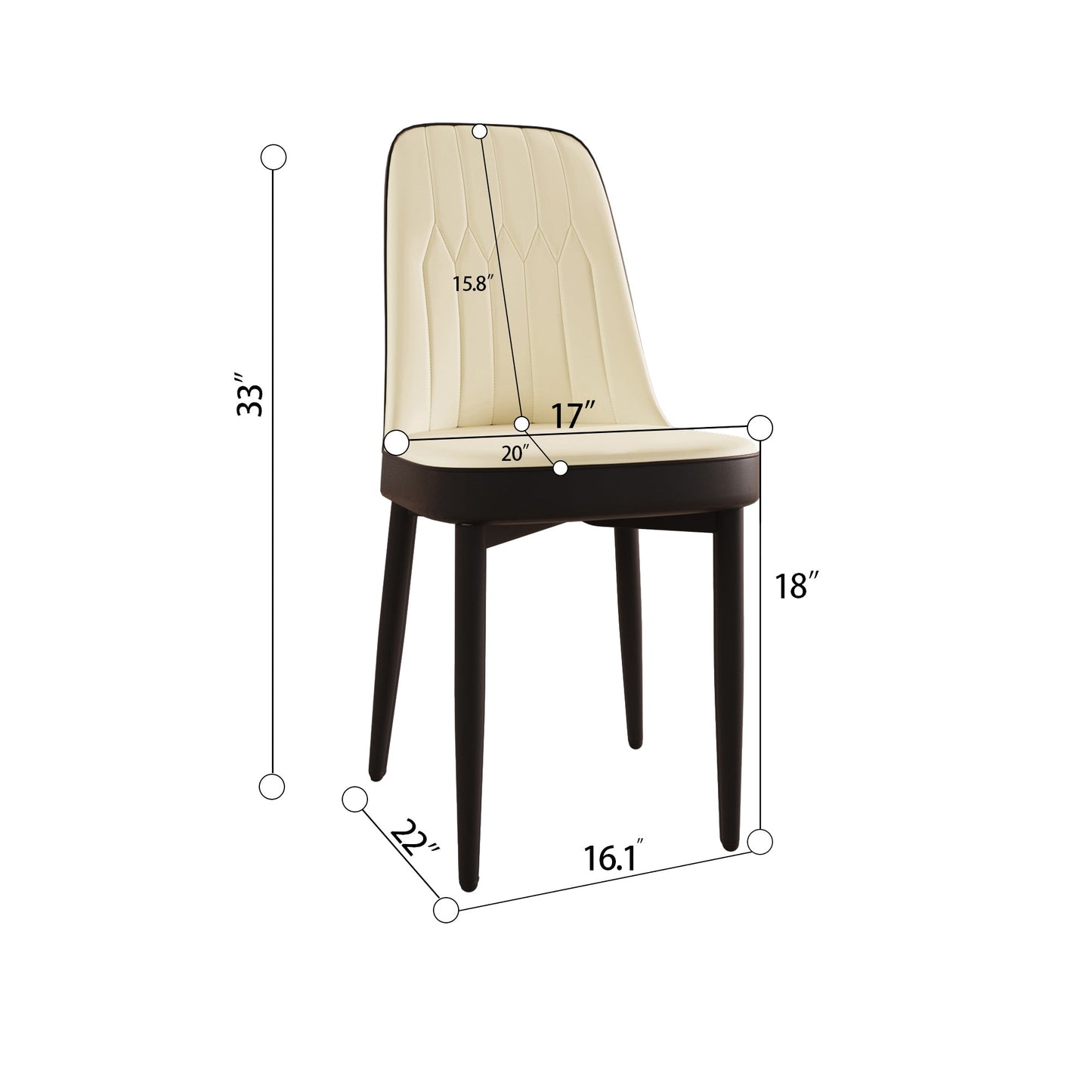 47'-63' expandable dining table set for 2-6 people, equipped with PU fabric
