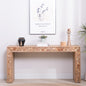 Rustic Console Table with Natural Log Accents | 62" Narrow Entryway & Sofa Table Modern Farmhouse Style