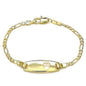 18k Gold Filled High Polish Finish Figaro Heart Link ID Name Bracelet