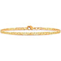 18K Gold Flat Marina Link Anklet for Women