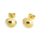18K Gold Half Ball Stud Earrings