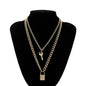 18K Gold Key Lock Necklace