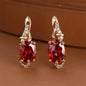18K Gold Stone Stud Earrings