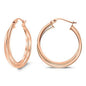 18K Rose Gold Inter-Wind Hoop Earrings