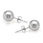 18K White Gold Plated Pearl Stud Earrings