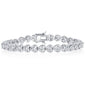 18K White Gold Plated Tennis Bracelets