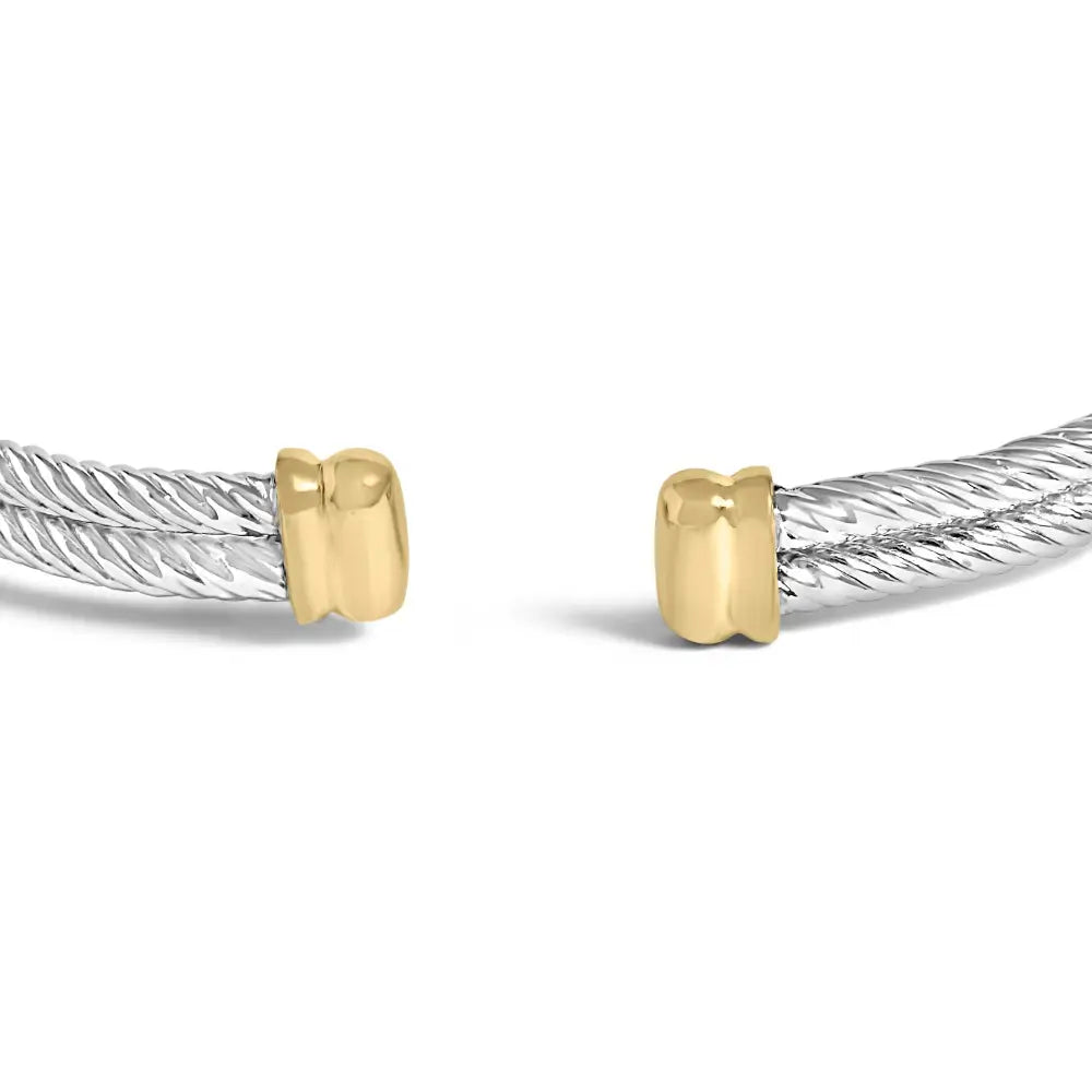 Diamond Dragonfly Bangle in 18K Gold Plated Sterling Silver 7.75 Inch