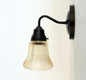 Amber Holophane Clear Glass Wall Sconce or Pendant Light