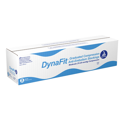 Dynarex DynaFit Compression Stockings - 12pairs/bx, 5bxs/case (60 Pairs)
