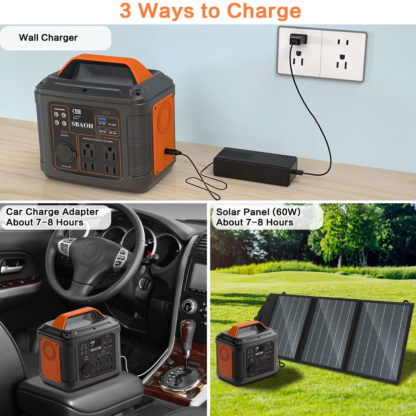 296Wh Portable Solar Power Station