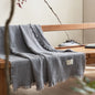 Japanese Four-Layer Muslin Cotton Tassel Throw Blanket