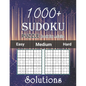 1000+ Sudoku Puzzle Book for Adults Easy Medium Hard Solutions: Medium to Hard Level, Tons of Challenge and Fun for your Brain, Easy-Medium-Hard Level - Paperback