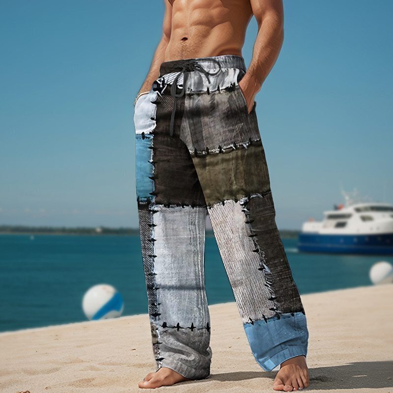 European And American Versatile Wide-leg Mens Pants