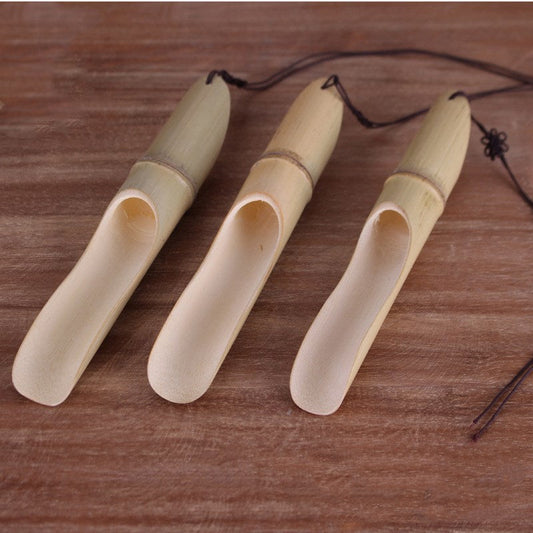 Carbonized Japanese style bamboo tea spoon
