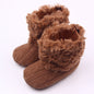 Knitted wool baby shoes and boots