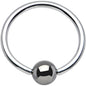 16G 7/16 Hematite Bead BCR Captive Ring