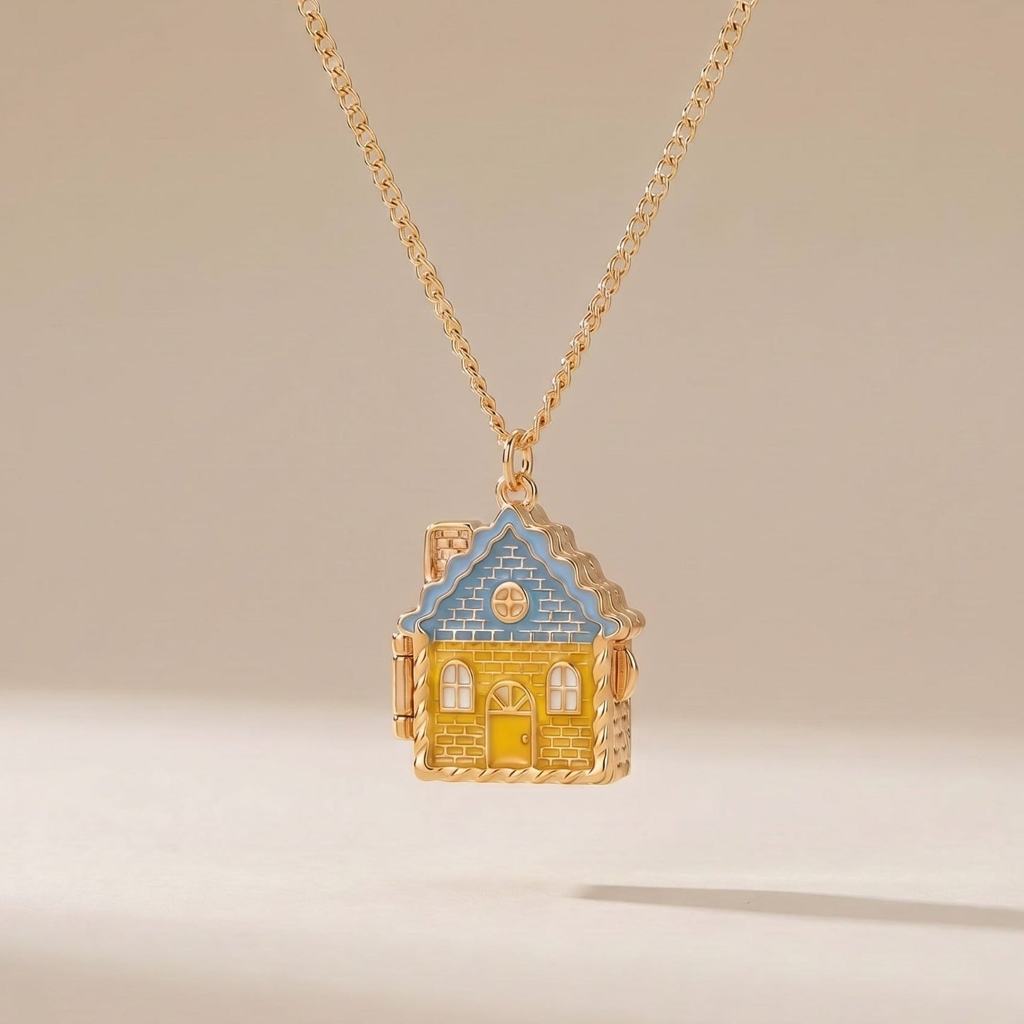 Gingerbread House Series Openable Pendant Necklace