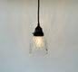 Heavy Pressed Vintage 1960's Pendant or Sconce