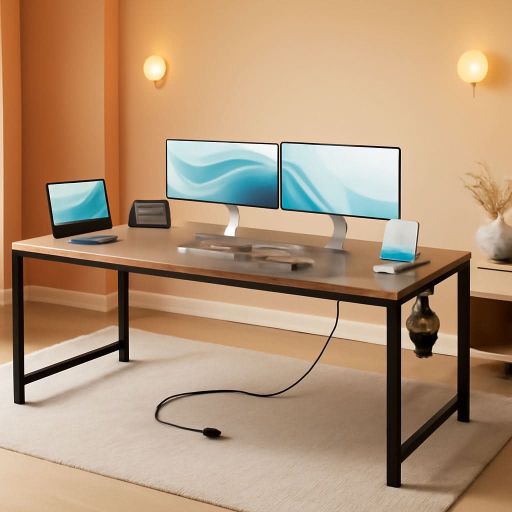 71 Inch Computer Desk With USB Ports For Home Office