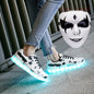New black five Star 7 Color Light Luminous LED white  Shoes FOR KIDS