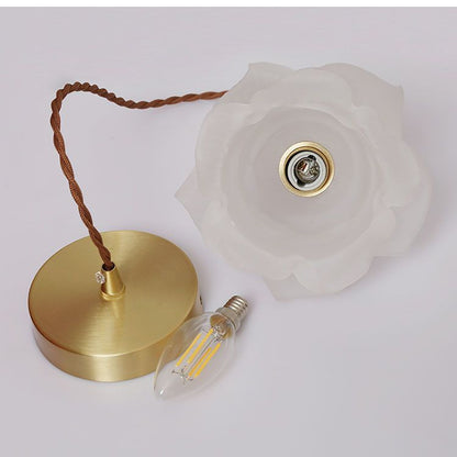 Japanese Flower Glass Small Chandelier