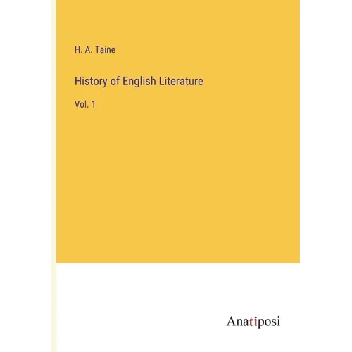 History of English Literature: Vol. 1 - Paperback
