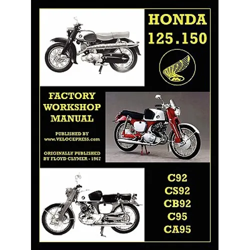 Honda Motorcycles Workshop Manual 125-150 Twins 1959-1966 - Paperback