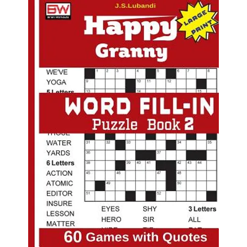 Happy Granny WORD FILL-IN Puzzle Book 2 - Paperback