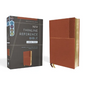 Niv, Thinline Reference Bible (Deep Study at a Portable Size), Large Print, Leathersoft, Brown, Red Letter, Comfort Print - Imitation Leather