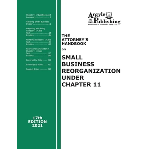 The Attorney's Handbook on Small Business Reorganization Under Chapter 11 - Paperback
