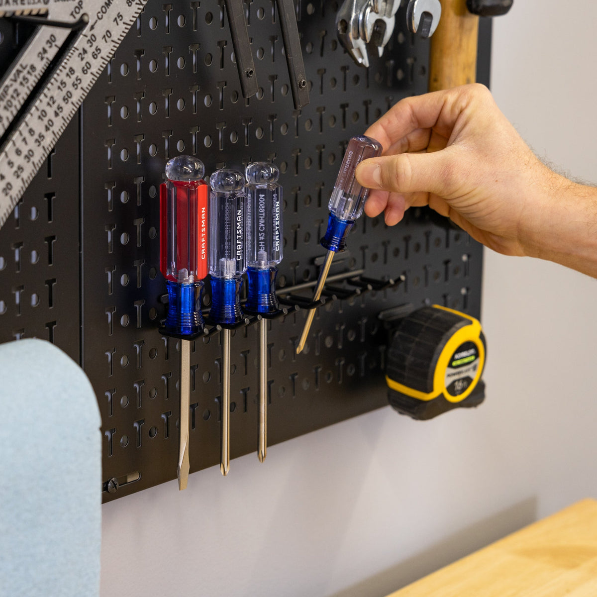 34" x 32" Pegboard | 13 Attachments