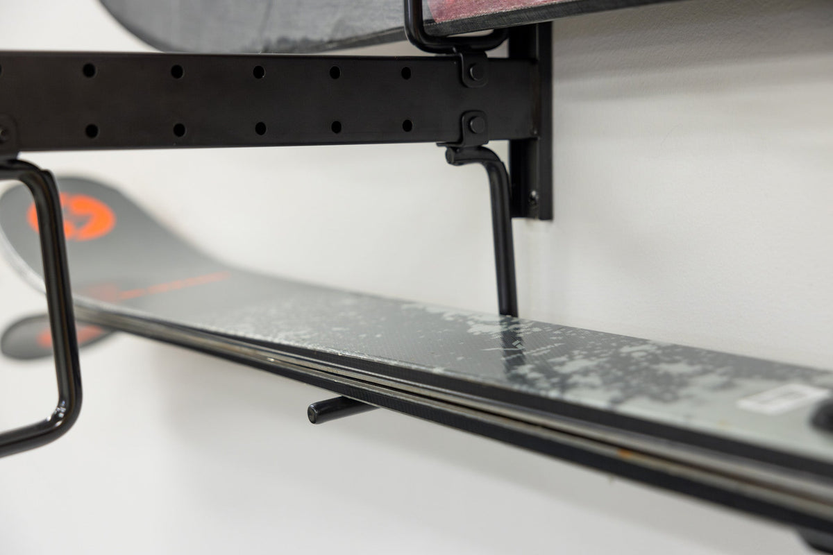Cascade Snowboard & Ski Organizer | Horizontal Wall Mount