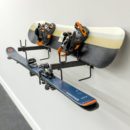 Cascade Snowboard & Ski Organizer | Horizontal Wall Mount