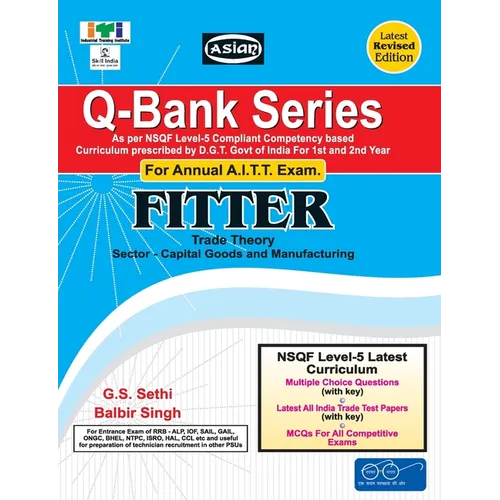 Up-Todate Q-Bank Fitter (Mcq Sol. Paper)(Nsqf - 5 Syll.) 1st & 2nd Yr. - Paperback