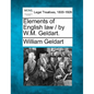 Elements of English Law / By W.M. Geldart. - Paperback