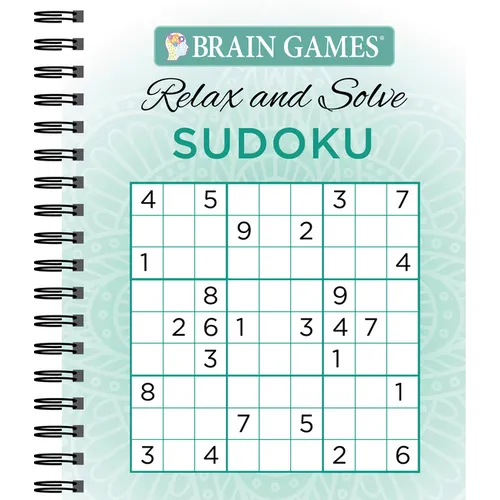Brain Games - Relax and Solve: Sudoku (Teal) - Spiral