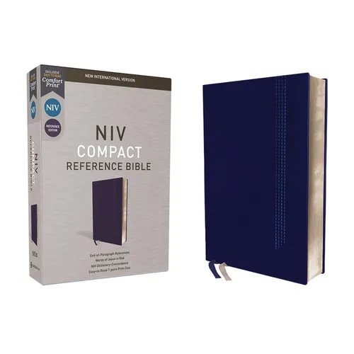 Niv, Reference Bible, Compact, Leathersoft, Blue, Red Letter, Comfort Print - Imitation Leather