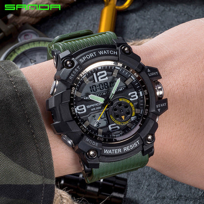 Analog-Digital Sports Watch with LED Backlight - STEVVEX