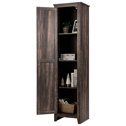 Linen Tower Bathroom Storage Cabinet Tall Slim Side Organizer with Shelf