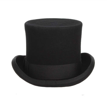 Classic Gentleman Cap Black Hats For Adults Magician Party Hat Stage Performance Hat Retro Fashion Party Hat Formal Tuxedo Unisex Hat With Red Band Fancy Dress Accessory
