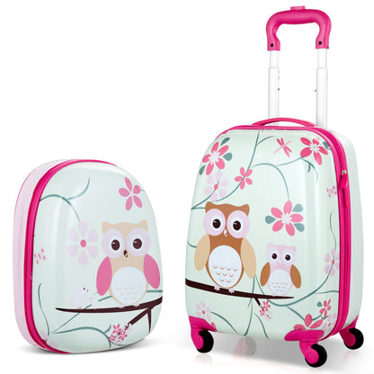 Kids Luggage Set 12" & 16" with Backpack - Green Astronaut