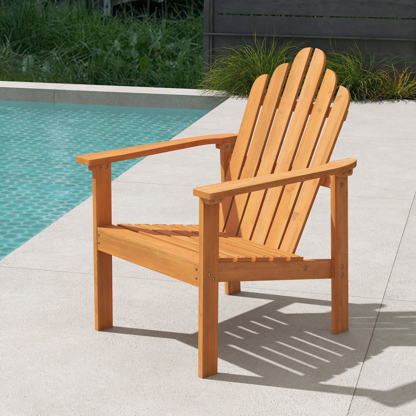 Stackable Adirondack Chairs - Solid Acacia Wood (2-Pack)